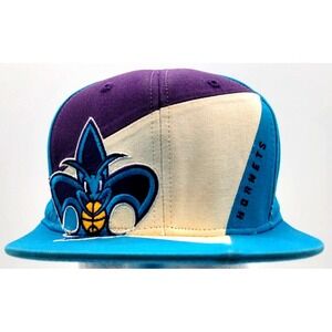 NEW ORLEANS HORNETS HAT‎ CAP SNAP BACK ADIDAS BLUE PURPLE NBA BASKETBALL MENS